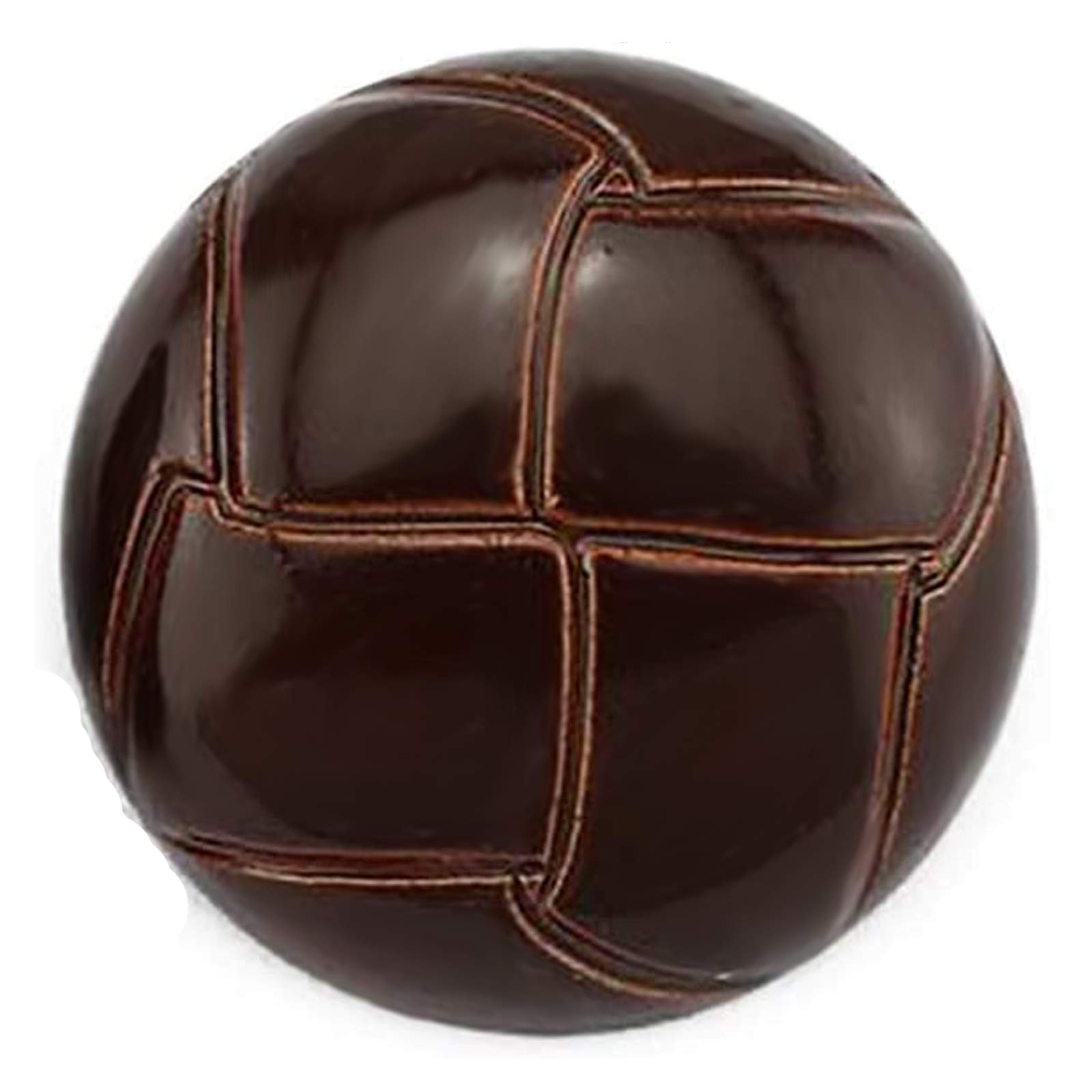 10 Pcs Plastic Round Buttons Imitation Leather Pattern for Suit Dress Coat Embellish Light Brown 20mm