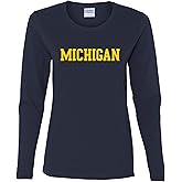 NCAA Basic Block, Team Color Womens Long Sleeve T Shirt, College, University