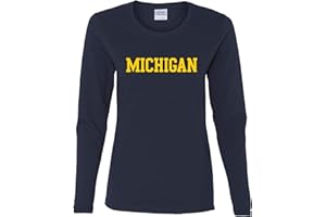 UGP CAMPUS APPAREL NCAA Basic Block, Team Color Womens Long Sleeve T Shirt, College, University