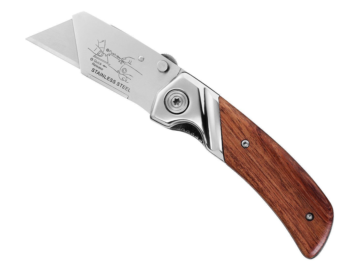 Stanley 010073 Folding Pocket Knife with Wooden Handle Amazon.co.uk