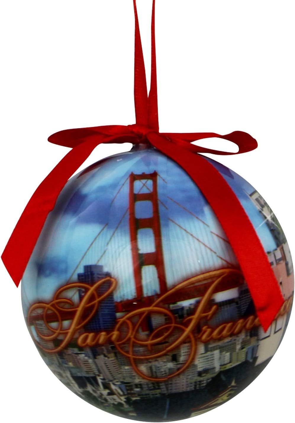 NS P San Francisco Ornament Photo Collage Ball with Ribbon (3 Inches)
