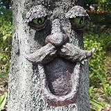 jinhuoba Wild Bird Feeder, Tree Face and Big Eye Feeder, Whimsical Tree Hugger Sculpture -Outdoor & Garden Decor