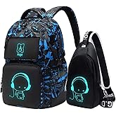 Asge Backpack for School Boys Backpacks for Kids Camo Bookbag for Middle School Bags Waterproof Travel Back Pack (Blue) | for School, Backpacks, for Kids, Bookbag, for Middle School, Bags