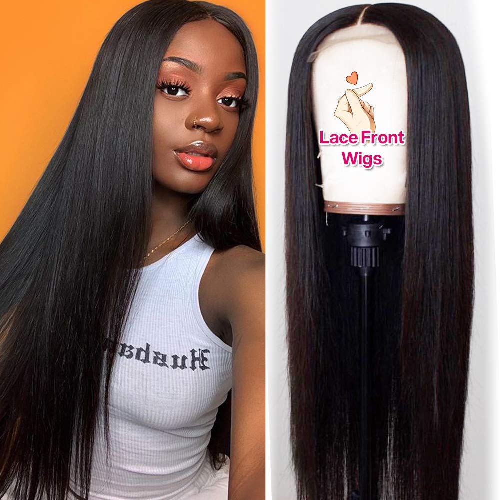 straight human hair wig