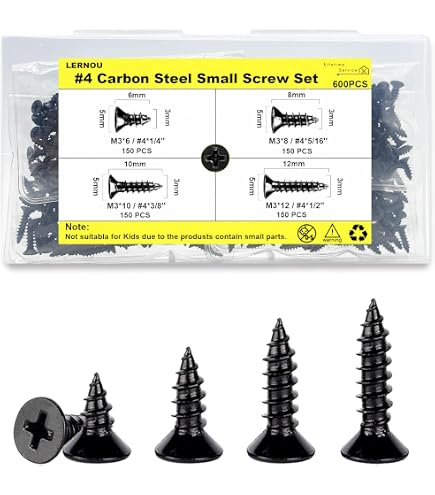 Uxcell 100-Pack M4 X 16mm Torx Security Screws - 304 Stainless Steel Flat Head Self-Tapping, Tamper-Resistant For Wood, Fencing & Decks (Black)