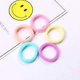 nuoshen 200 Pcs Baby Cotton Hair Bands Candy Color 3 cm Seamless Ponytail view 4