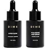 DIME Beauty Serum Set ($64 Value) - Includes Hyaluronic Acid + Hyper Glow Serum (30 ml Each)