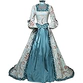HFU Women's Marie Antoinette Victorian Dress 18th Century Medieval Civil War Ball Gown Southern Belle Costume