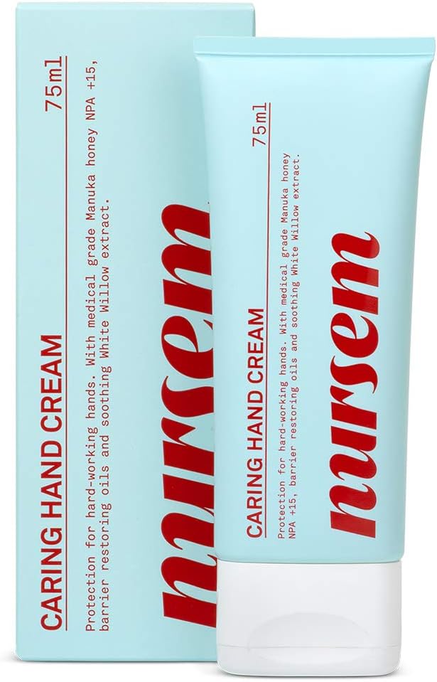 Nursem Caring Hand Cream, 75ml, Fast-Absorbing Moisturising Hand Cream for Dry Sore, Sensitive or Over-Washed Hands, Soothes