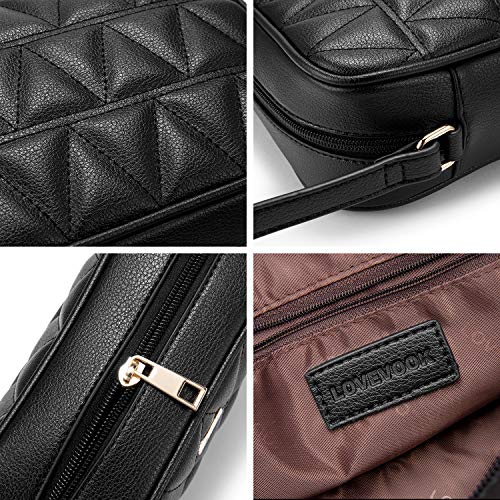 LOVEVOOK Borsa a tracolla da donna Borsa a tracolla da donna Borsa da massaggio casual Borsa da donna in pelle sintetica per uso quotidiano