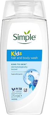 Simple Kind to Skin Kids Hypoallergenic Hair & Body Wash 6 x 225 ml Pack view 1
