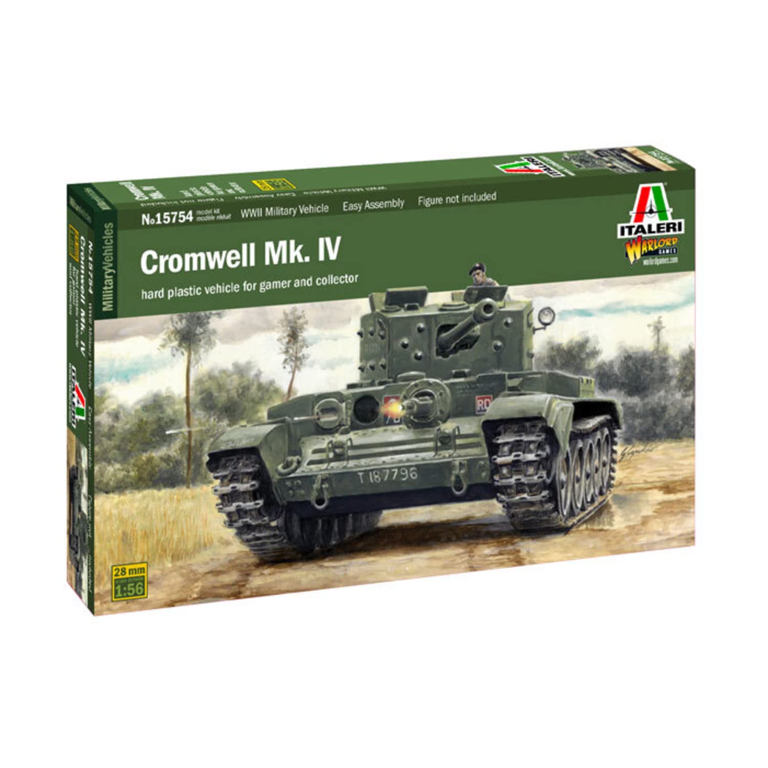 Italeri 15754 Cromwell Mk. IV Model kit easy assembly Wargames tanks Scale 1:56-28 mm