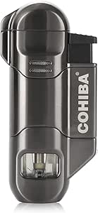 Lighter, Triple 3 Jet Flame Refillable Butane Torch Lighter with Punch