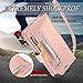 Auker Galaxy S9 Wallet Case for Women/Men, Trifold 9 Card Holder Folio Flip Leather Zipper Wallet Case with Strap&Cash Pocket Shockproof Full Body Protective Magnet Purse Case for Samsung S9 Rosegold