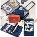 Mooxury Toiletry Bag Multifunction Cosmetic Bags Waterproof Makeup Pouch Portable Travel Organizer Bag with Hanging Hook for Men Women Girls Vacation - Navy Blue