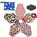 Asenappy Cloth Sanitary Pads Reusable Cloth Menstrual Pads Cloth Pads Wet Bag 5 PCs Medium Random Pattern
