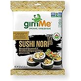 gimMe Organic Roasted Seaweed - Restaurant-Style Sushi Nori Sheets - 0.81 Ounce