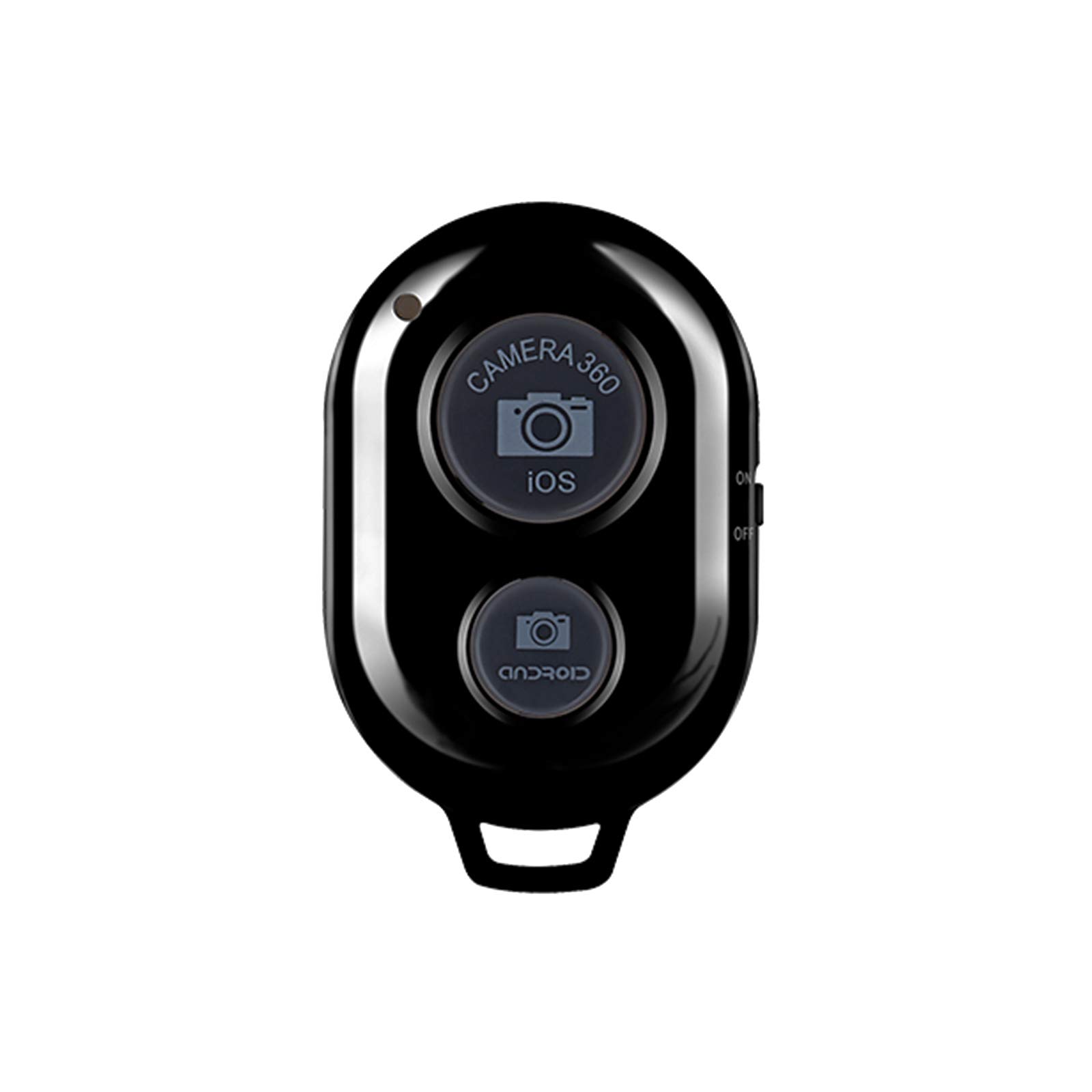 Wireless Remote Shutter Control with Camera Activation used with Monopod Selfie Stick Compatible with Apple iPhone Samsung Camera Compatible with all IOS, Android and Tablets Devices, Black