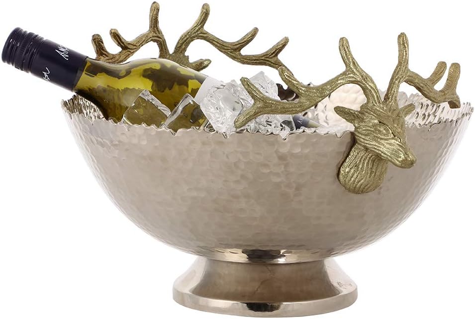 large silver champagne bucket