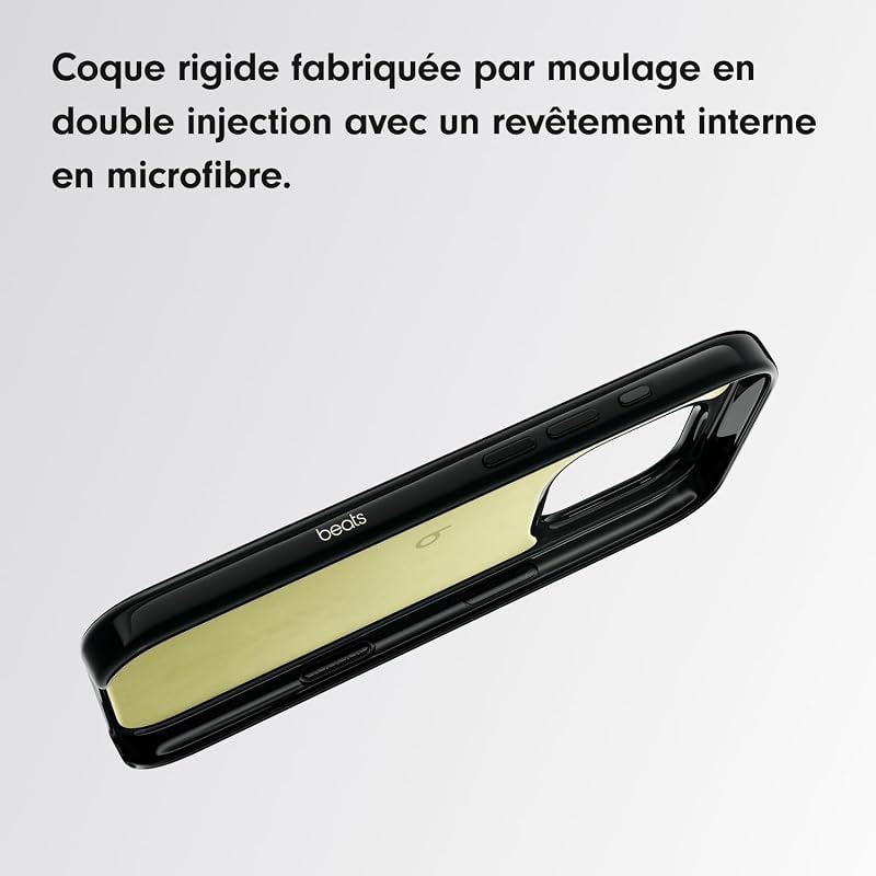 Coque pour iPhone 16 Pro – Compatible MagSafe, Revêtement Protecteur Anti-Rayures, Design Fin, revêtement intérieur en Microfibre – Noir obscur