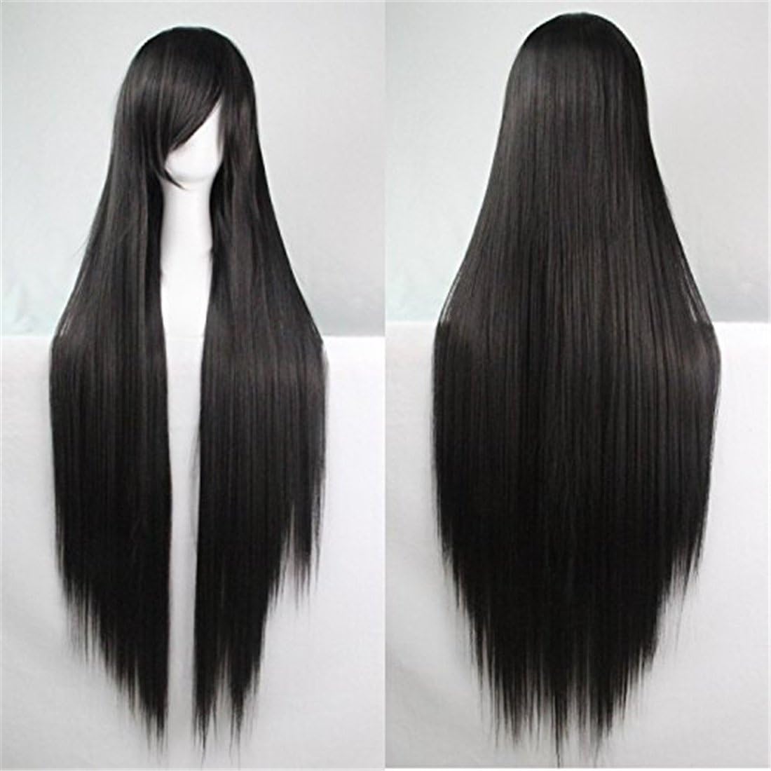 CHIGUO Women Girls Wigs Long Straight Hair 80cm / 32'' Sexy Hairpieces for Women and Girls Cosplay, Festival, Rock music festival, Shopping, Halloween, Costume Party, Carnival & Daily (Black)