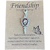 AMOBESTER Magic Mirror Clip on Charms Skull Zipper Pull Necklace Bracelet Halloween Jewelry Making Charms