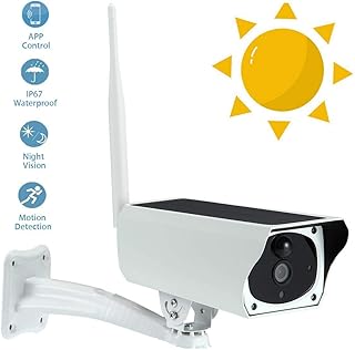IP Kamera im Freien, 1080P WiFi Wireless Bullet Camera, IP66 wasserdichte Solar Überwachungskamera mit 10m Nachtsicht, Bewegungserkennung für Indoor Outdoor iOS Android