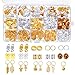 PP OPOUNT 229 Pieces Dreadlocks Beads DIY Hair Braid Accessories with Braid Rings Hair Hoops, Dreadlocks Beads, Hair Clips and Natural Painted Wood Beads for Hair Decoration