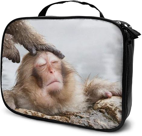 Amazon メイクボックス メイクケース メイクブラシバッグ エクストラ ラージコスメ収納ケース 化粧品バッグ長野 渋温泉 猿 旅行用 大容量 高品質 おしゃれ 多機能 亜屋 ビューティー 通販