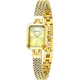 BERNY Silver Watches for Women Easy Resize Ladies Bracelet Watch All Stainless Steel Luxury Fashion Small Square Wristwatch Waterproof Detachable Band