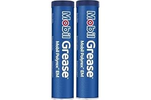(2 Pack) - 13.7 oz Mobil Polyrex EM, Motor Grease - 2 Tubes - High-Performance Lubrication for Electric-Motor Bearings