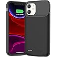 MAXBEAR Battery Case for iPhone 11, Upgraded 7000mAh Slim Portable Protective Charging case Compatible with iPhone 11 (6.1 inch) Rechargeable Battery Pack Charger Case (Black)