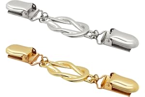 GUMOTCY 2 Pcs Waist Cincher & Shirt Clip Retro Dress Cinch Clips for Shawl,Cardigan,Sweater,Clothes&Pant Tightener Clip