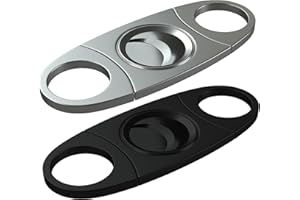 Nylea Cigar Cutter 2 Pack - Premium Guillotine Cigar Cutters for Men - Stainless Steel Double Blade Set for Effortless Precision Cuts