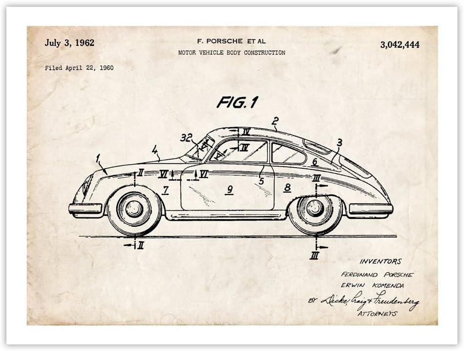 'Porsh' 356 18x24 Poster