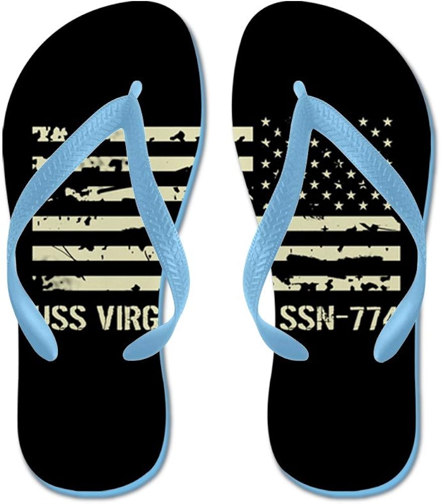 CafePress - USS Virginia - Flip Flops, Funny Thong Sandals, Beach Sandals