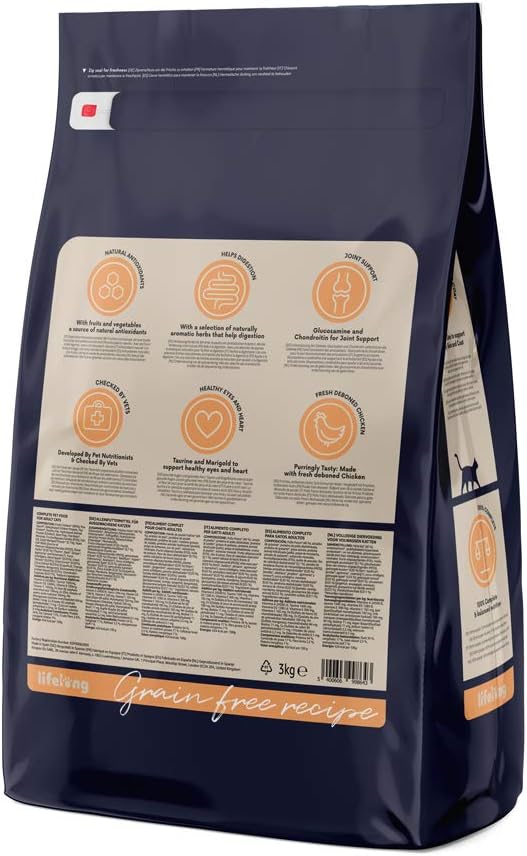 by Amazon Grainfree Recipe Dry Cat Food (Adult Cats) with Fresh Chicken - 3kg (Previously a Lifelong brand, same product) - Image 3