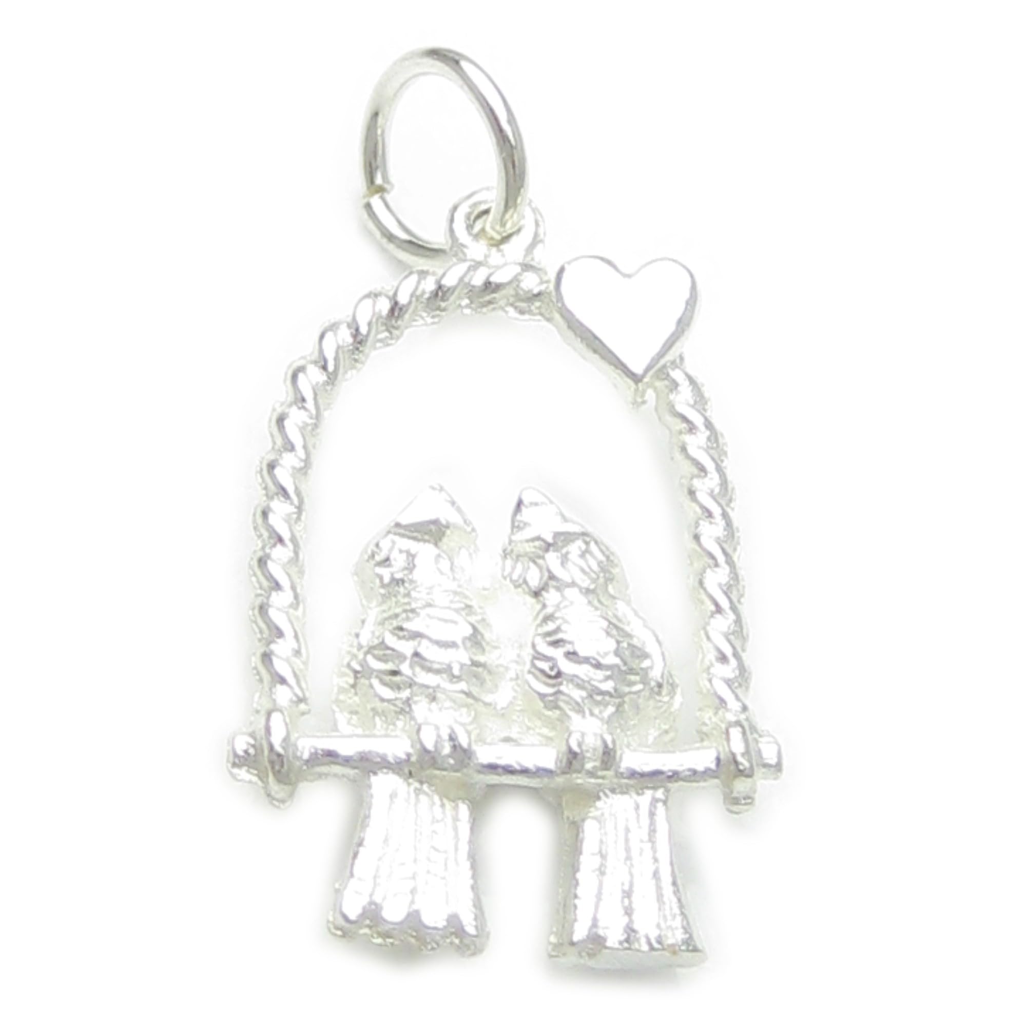 Maldon Jewellery Love Birds sterling silver charm .925 x1 Lovebirds Loving Caring charms
