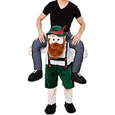 Oktoberfest Beer Guy Shoulder Carry Mascot Costume Ride On Halloween Christmas Party Dress