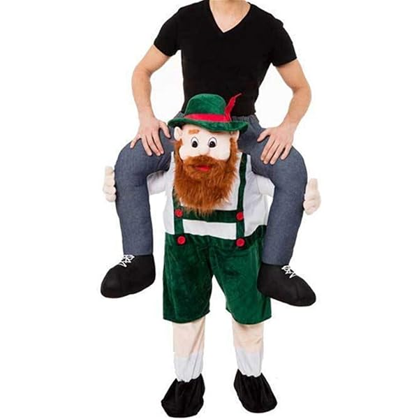 Costume Oktoberfest MONCAP – Chapeau Feutre Bavarois & écharpe à Carreaux Pour Fête De La Bière