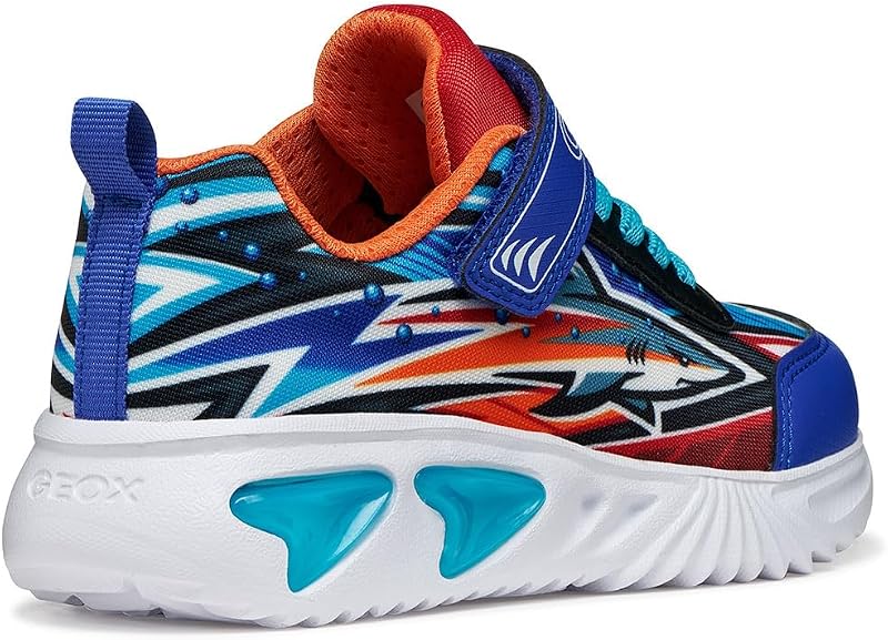 J Assister Boy B Sneaker, Royal/Orange, 34 EU