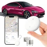 Car GPS Tracker for Vehicles Worldwide GPS Tracker for Vehicles Work with Find My (iOS Only), Car Vehicle Tracking Anti-Lost Locator with App for Cars, Wallet, Pets, Luggage (White)