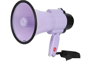 20W Portable Megaphone Bullhorn Speaker with Bottle Opener & Alarm Siren Projection Range Up to 600 Square Yards for Recordin