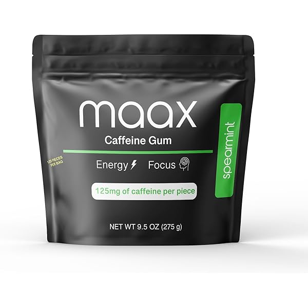 Amazon.com : Maax Caffeine Energy Gum | Focus Gum | 125mg of