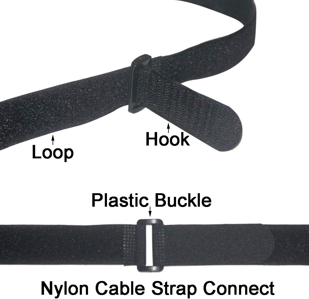 UONIKA 12" 18" 24" 36" Cable Straps, 24 pcs Reusable Fastening Hook and Loop Utility Cable Ties Down Wraps Adjustable Cinch Straps: Home Audio & Theater