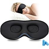 Allfulyun Sleep Mask for Side Sleeper Women Men, 3D Light Blocking Eye Mask,Soft Breathable Eye Shade Cover, Comfortable Nigh