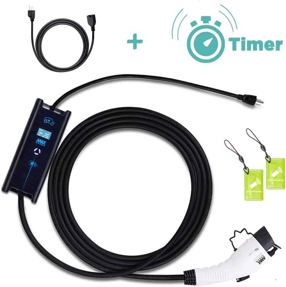 Maxgreen EV Charger with Timer, Level 1&2 Electric Vehicle Charger,100