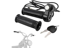IUVWISN Ebike Full Twist Throttle Grip with 2 Keys Compatible Fit for Ridstar Q20/Q20 Pro Lite E-Bike, Electric Bike Throttle Smooth Acceleration Control Easy Installation