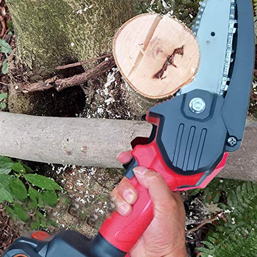 Elektrosäge mit 4 Zoll, für Bäume und Mini-Kettensäge, kabellos, mit einer Hand, für Baumsägen, mit LED-Beleuchtung, zum… – Bild 4