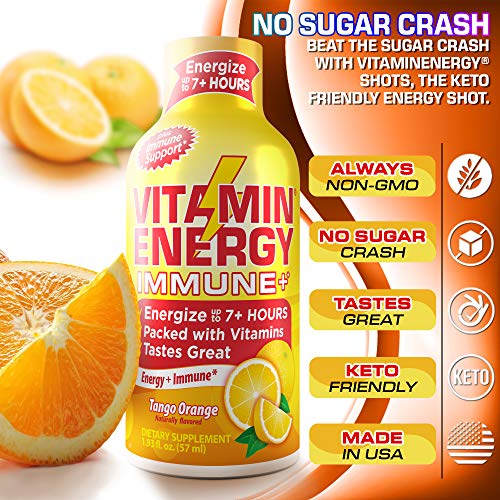 Vitamin Energy Immune+ Energy Drink Shots Natural Nutrients to
